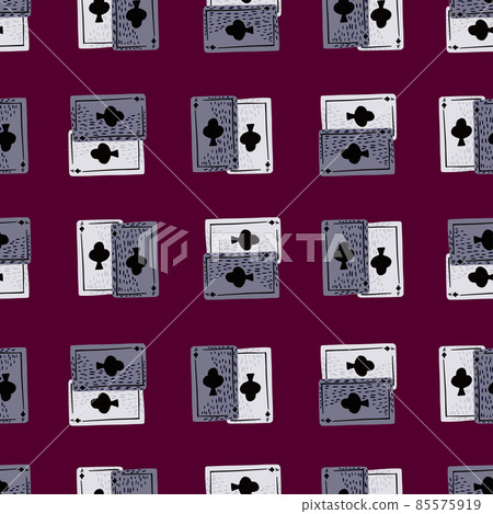Game cards seamless pattern. Design gambling. 85575919