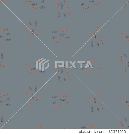 Seamless pattern pebbles. Beautiful texture gravel for fabric design. Repeated template stone in doodle style for fabric. 85575923