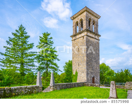 Belltower of St Peters Church on Ragogna Castle 85575998