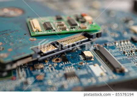 micro circuit main board computer electronic technology, hardware, mobile phone, upgrade, cleaning concept. 85576194