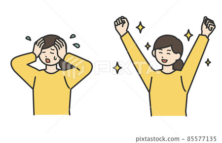 解決年輕女性的後顧之憂的形象插畫素材 解決年輕女性的後顧之憂的形象插畫素材 85577135