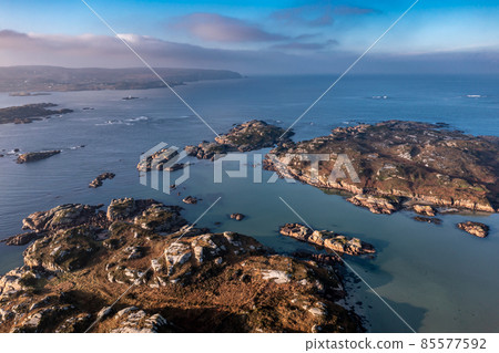 The beautiful Cloughglass bay and beach by Burtonport in County Donegal - Ireland 85577592