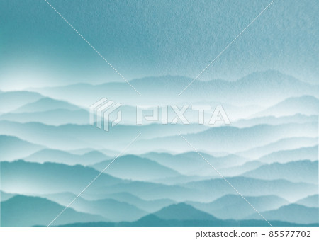 澀淡藍色的雲海風景背景插畫水平其他顏色/垂直 85577702