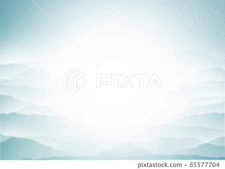 澀淡藍色的雲海風景背景插圖從中心放射的漸變水平其他顏色可選 85577704