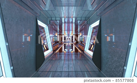 3D illustration of 4K UHD modern building hallway 3D illustration of 4K UHD modern building hallway 85577808