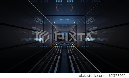 Dark tunnel with square entrance 4K UHD 3D illustration Dark tunnel with square entrance 4K UHD 3D illustration 85577951
