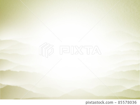 澀的雲海 漂浮在海中的山脈景觀 背景插圖 從中心輻射的漸變 水平 其他顏色可選 85578036