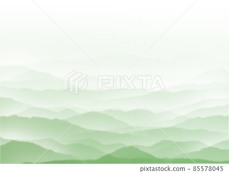 Landscape background illustration of astringent green mountains drifting in a deep sea of clouds Horizontal other colors / vertical Landscape background illustration of astringent green mountains drifting in a deep sea of clouds Horizontal other colors / vertical 85578045