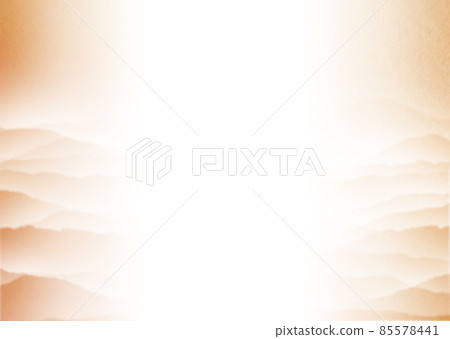 Orange clouds Landscape of mountains floating in the sea Background illustration Gradation that darkens from the center to the left and right Horizontal Other colors available 85578441