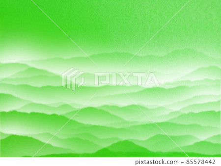 綠雲漂浮在海中的山脈景觀背景插圖水平其他顏色/垂直 85578442