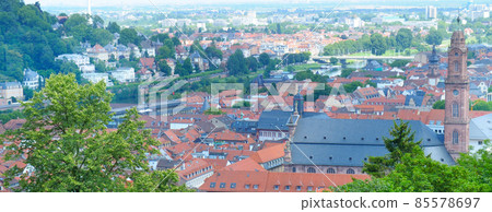 City top view. Germany. Vanheim. Wide photo 85578697