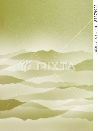 Scenery background illustration of a mountain range drifting in a sea of clouds 85579005