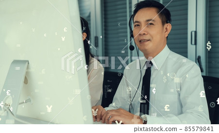 Customer support call center provide data with envisional graphic Customer support call center provide data with envisional graphic 85579841