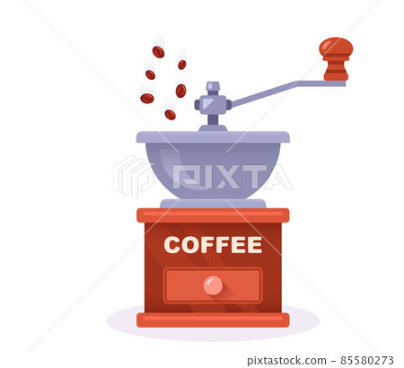 a coffee grinder grinds the beans for your morning drink. a coffee grinder grinds the beans for your morning drink. 85580273