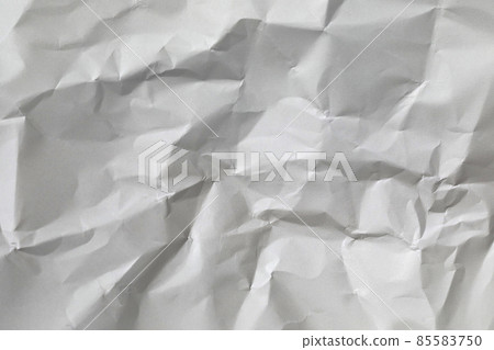 Crumpled white paper, texture 85583750
