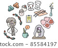 Illustration of cute Korean miscellaneous goods 85584197