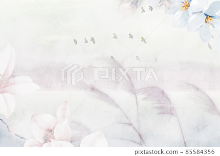 Beautiful watercolor flower rose flower illustration 85584356