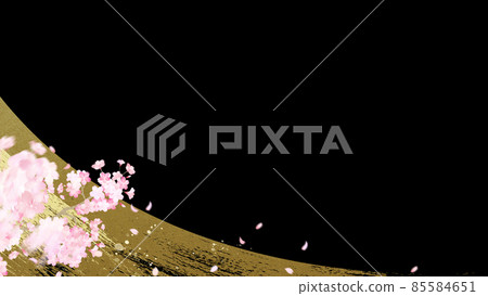 Japanese-style background with the image of cherry blossoms at night Japanese-style background with the image of cherry blossoms at night 85584651