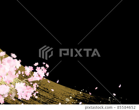 Japanese-style background with the image of cherry blossoms at night Japanese-style background with the image of cherry blossoms at night 85584652