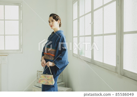 Denim kimono finger wave Denim kimono finger wave 85586049