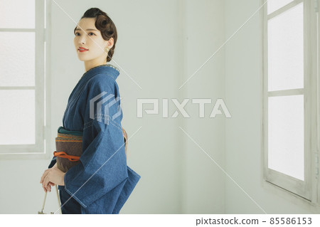 Denim kimono finger wave Denim kimono finger wave 85586153