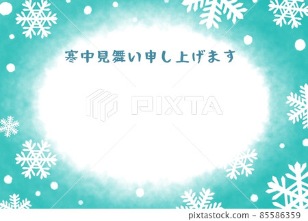 冬天的問候雪花背景插圖素材 冬天的問候雪花背景插圖素材 85586359
