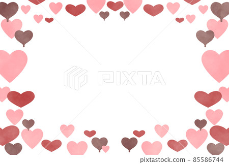 Heart frame illustration material valentine 85586744