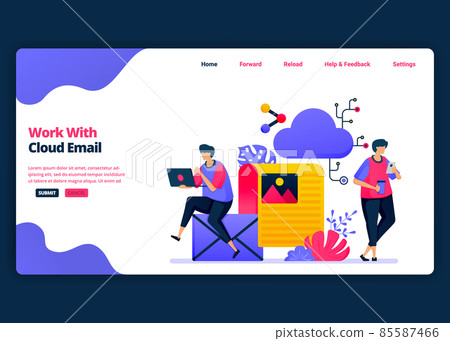 Vector cartoon banner template for works with cloud email and computing management. Landing page and website creative design templates for business. Can be used for web, mobile apps, posters, flyers Vector cartoon banner template for works with cloud email and computing management. Landing page and website creative design templates for business. Can be used for web, mobile apps, posters, flyers 85587466