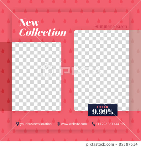 Collection and offer of new fashions in social media post. Can be used for website ads, landing page, media brochure, business poster, online media promo, print banner, apps, store and retail Collection and offer of new fashions in social media post. Can be used for website ads, landing page, media brochure, business poster, online media promo, print banner, apps, store and retail 85587514