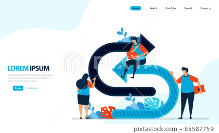 illustration for arrow icon. right upload and download shape. next and previous for navigation. up and down direction. designed for landing page, template, ui ux, website, mobile app, flyer, brochure 85587759