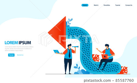 illustration for arrow icon. right upload and download shape. next and previous for navigation. up and down direction. designed for landing page, template, ui ux, website, mobile app, flyer, brochure 85587760