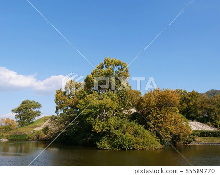 A panoramic view of the Shingojiyama Ancient Tomb in Yao City, Osaka (early winter) A panoramic view of the Shingojiyama Ancient Tomb in Yao City, Osaka (early winter) 85589770