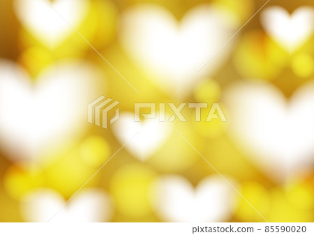 Gold Illumination fluffy heart background horizontal 85590020
