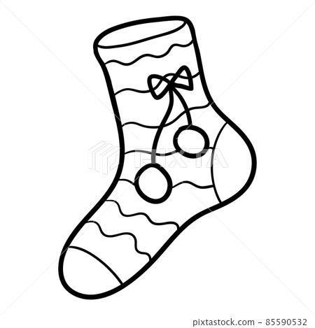 Coloring book for kids, Sock 85590532