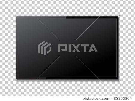 Realistic TV screen. Modern stylish lcd panel, led type. Monitor Realistic TV screen. Modern stylish lcd panel, led type. Monitor 85590804