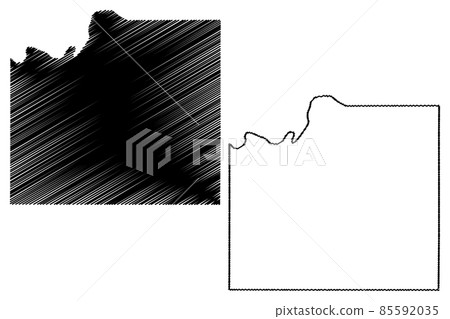 Johnson County, Kansas (U.S. county, United States of America, USA, U.S., US) map vector illustration, scribble sketch Johnson map 85592035