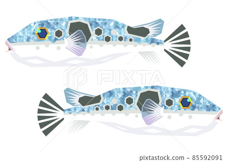 Fugu seen from the side of two animals Fugu seen from the side of two animals 85592091