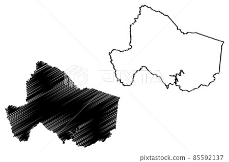 Carter County, Kentucky (U.S. county, United States of America, USA, U.S., US) map vector illustration, scribble sketch Carter map 85592137