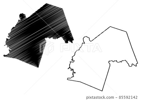 Butler County, Kentucky (U.S. county, United States of America, USA, U.S., US) map vector illustration, scribble sketch Butler map 85592142