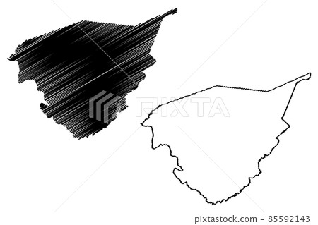 Bullitt County, Kentucky (U.S. county, United States of America, USA, U.S., US) map vector illustration, scribble sketch Bullitt map 85592143