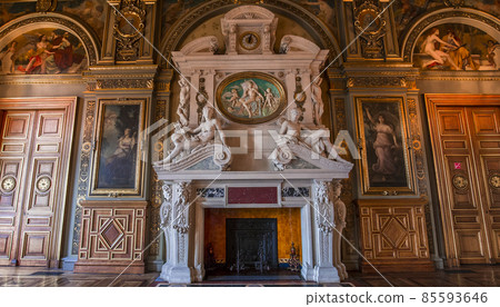 Reception rooms of the city hall, Paris, France 85593646