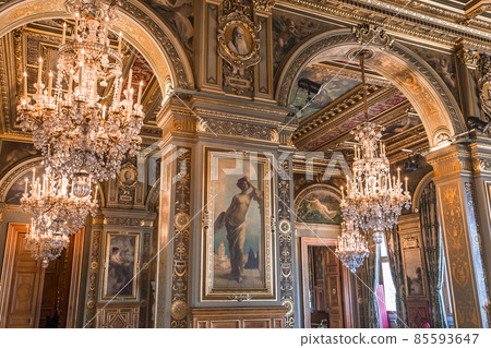 Reception rooms of the city hall, Paris, France 85593647
