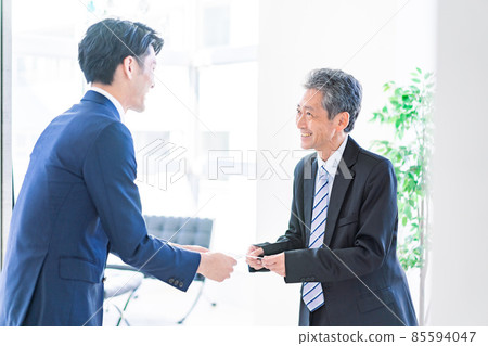 Business card exchange business card 85594047