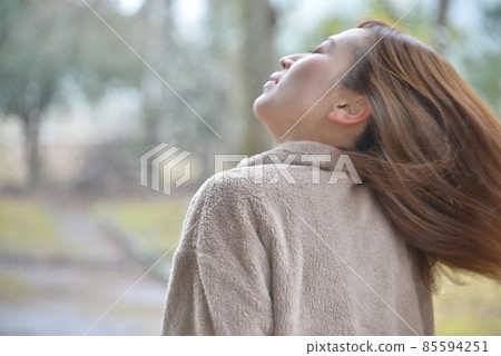 美麗的頭髮的女性髮型模型 85594251