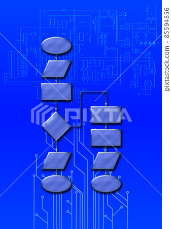 Empty flow chart diagram - Stock Illustration [85594856] - PIXTA