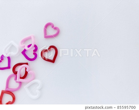 Heart plastic chain red red 85595700