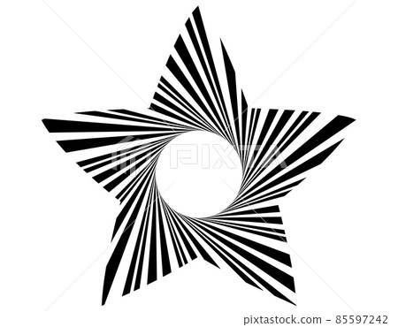 Star-shaped concentrated line frame frame rotation sucked in monochrome 85597242