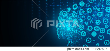 Conceptual technology illustration of artificial intelligence Conceptual technology illustration of artificial intelligence 85597803