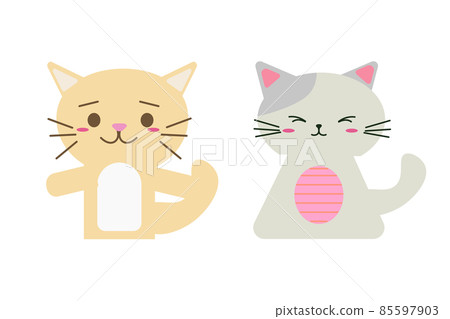 Cute cat set cat 85597903