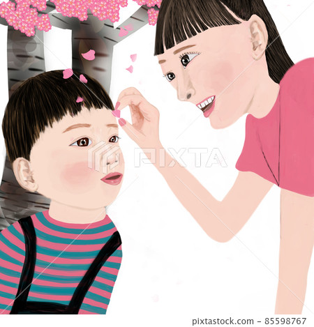 佐倉和母子白色背景 85598767